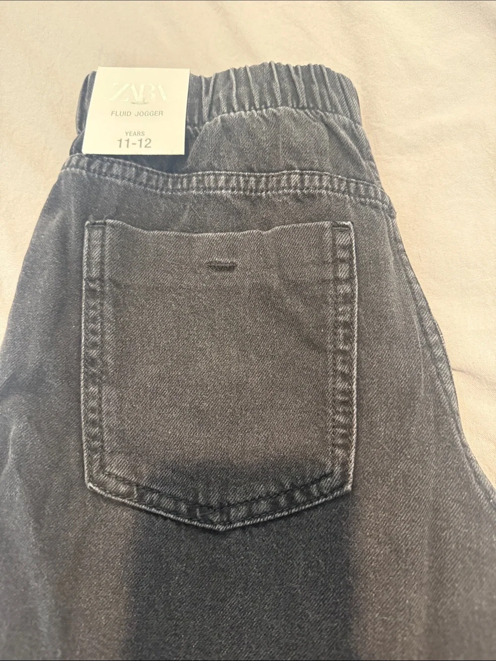 Zara Black Wide-Leg Kids Jeans